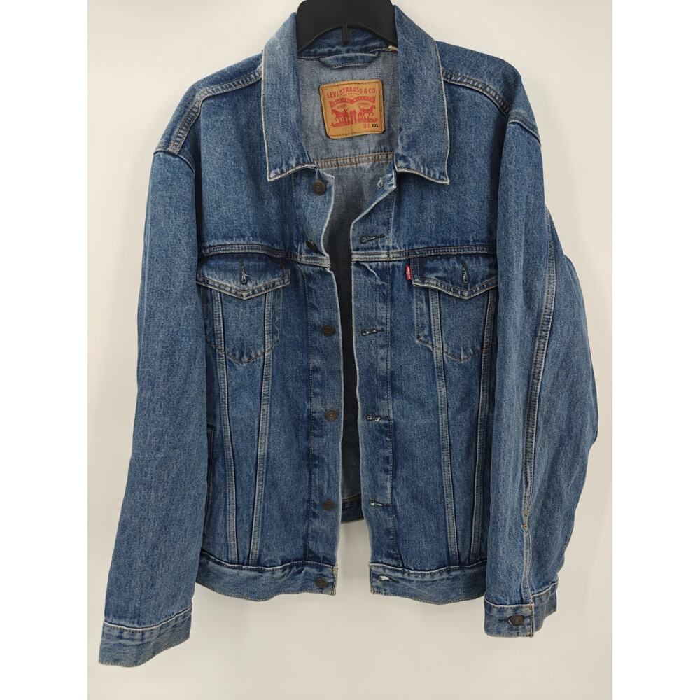 Levi's Men's Denim Classic Trucker Jacket Blue Medium Stonewash Size Extra Large